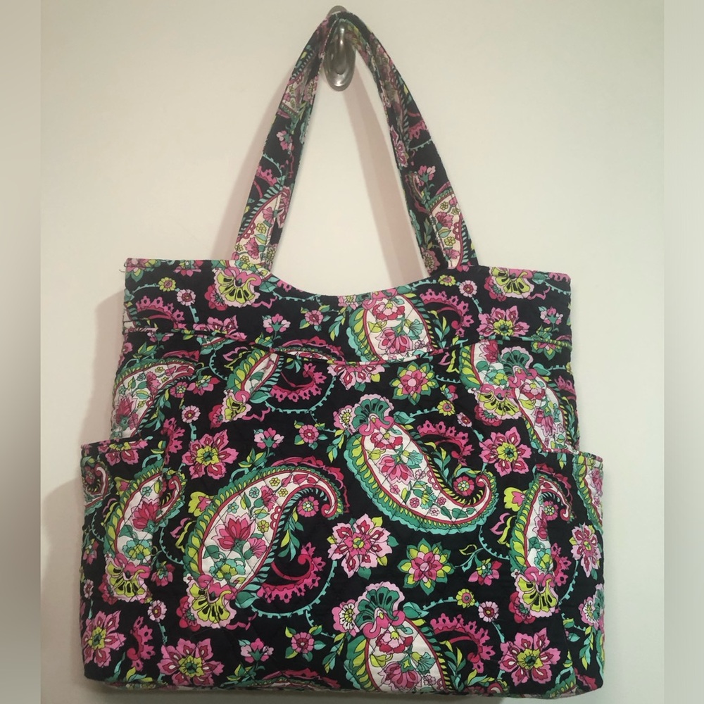 VERA BRADLEY PETAL PAISLEY TOTE BAG - Picture 4 of 9